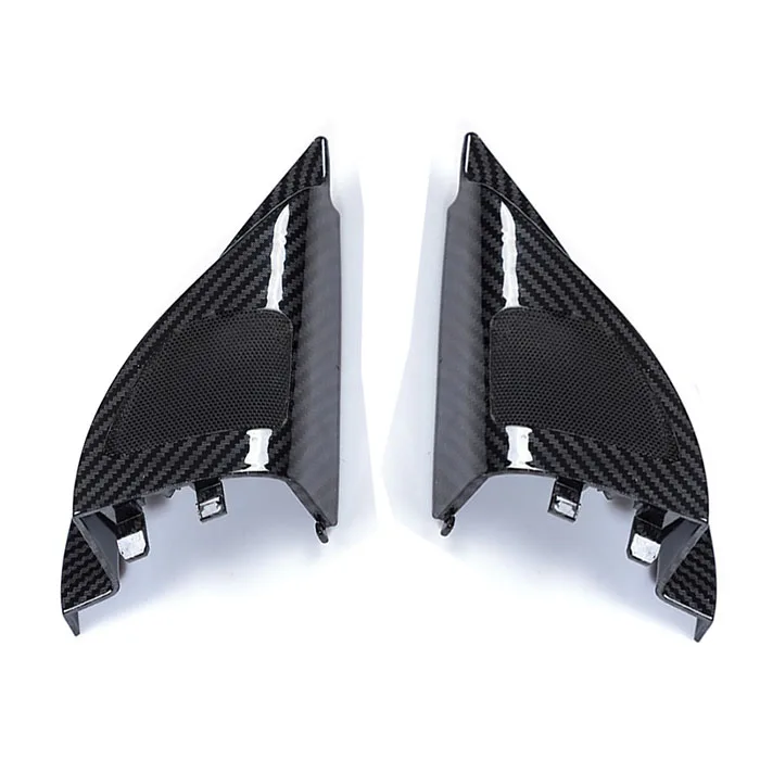 Carbon fiber cover Аксессуары-модификации для автомобиля Hengfei Треугольная пластина, рог твитер колонки крышка из углеродного волокна для Mitsubishi Lancer EX - Цвет: Carbon fiber cover
