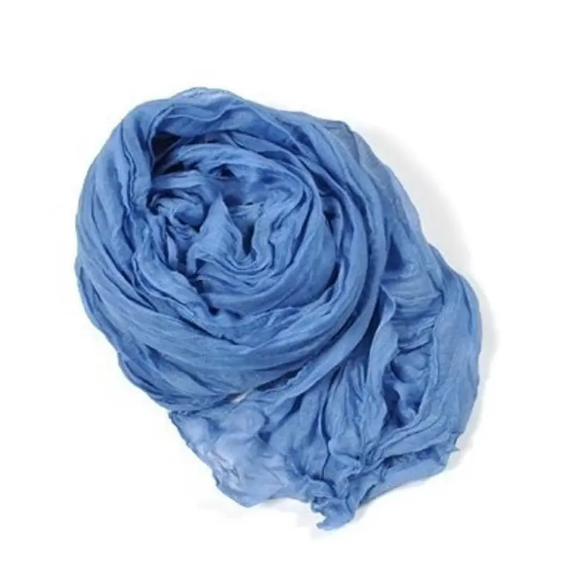 1 шт. женский длинный большой шарф воротник хлопок вуаль шелковые шарфы для