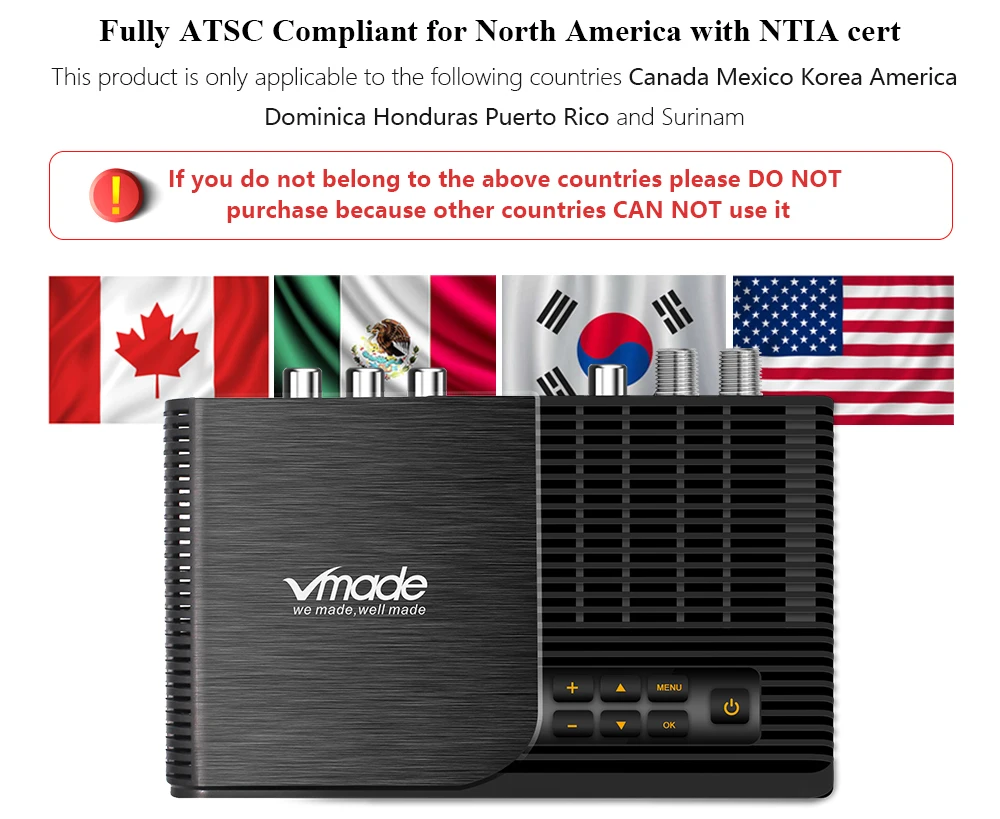 Лидер продаж, США, цифровое ATSC конвертер, телевизионная приставка DVB, бесплатный QAM кабельный тюнер, аналоговый приемник, ТВ-бокс 1080P HD ТВ-приставка, верхние коробки