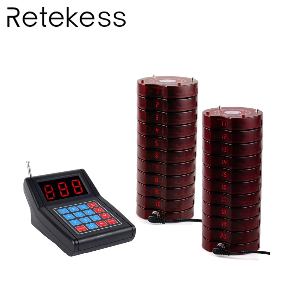 RETEKESS ресторан пейджер зуммер Викторина система вызова бипер 999 канала