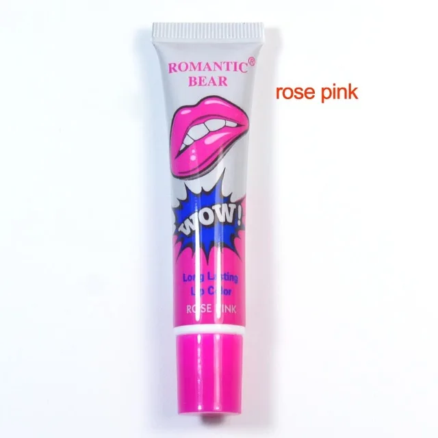 Rose Pink Романтический медведь Горячая Водонепроницаемая помада известный бренд красота Красный Wow макияж матовый блеск для губ Impermeavel стойкая для губ Косметика - Цвет: Rose Pink