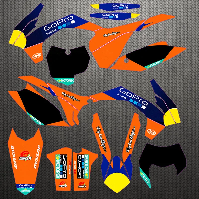 Гоночные обтекатели графические наклейки на заказ для 125 250 300 350 450 SX SXF XC XCF 2013 2014 /