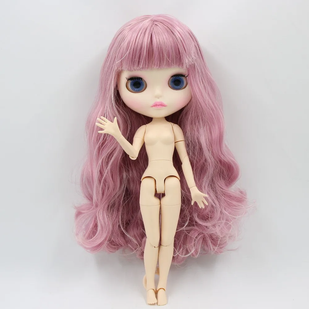 factory 1/6 blyth doll toy bjd joint body mix pink Hair white skin joint body gift 1/6 30cm 280BL1063/2352, naked doll