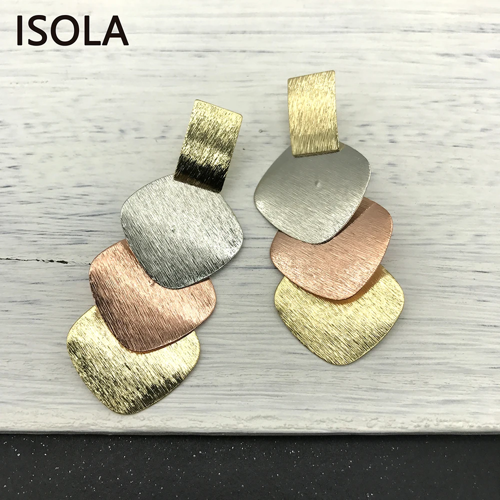 Минималистичные Многослойные многоярусные серьги ISOLA эффектные очаровательные