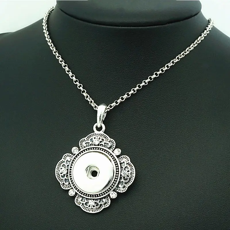 

Fashion square pattern pendant tassel snap necklace 60cm fit 18mm snap buttons wholesale DJ0173 for Hanging Phone/Card