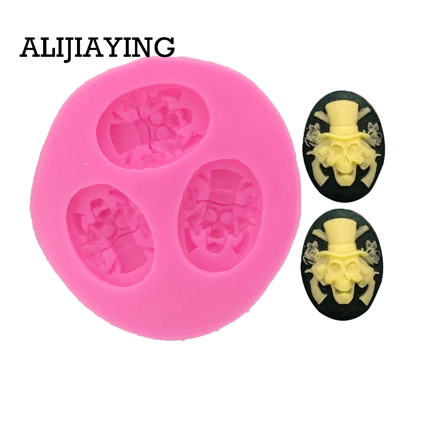 M0106 1 шт. 3D силиконовая форма для торта в виде черепа украшение из помадки