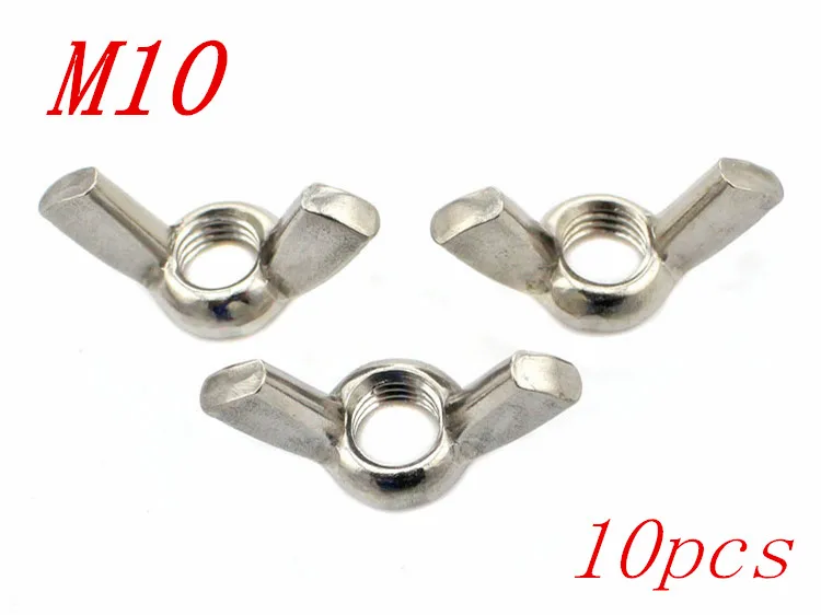 

Metric M10 304 Stainless Steel Wing Nuts Butterfly Nuts 10pcs/Lot Free Shipping