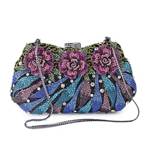 

New Designer Evening Bag Crystal diamond Women Clutches Purse Wedding Bride messenger Bag Indian Evening Handbag Party Clutches