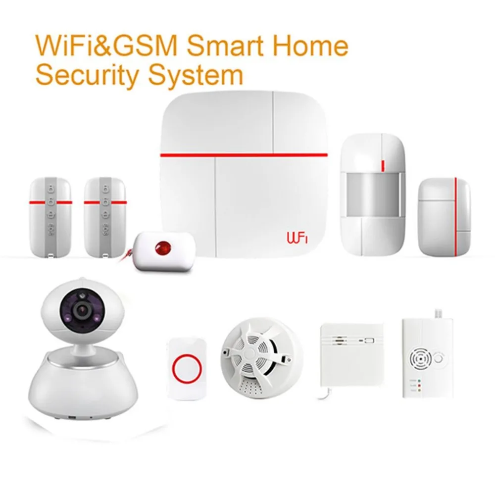 Wi Fi GSM сигнализация s IOS Android APP управление IP камерой домашняя система