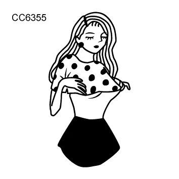 CC6355 25 листов, разные черные маленькие парные татуировки, дизайн, сексуальная девушка, мальчик, временная татуировка, наклейка, боди-арт, на руках, поддельные татуировки - Цвет: CC6355