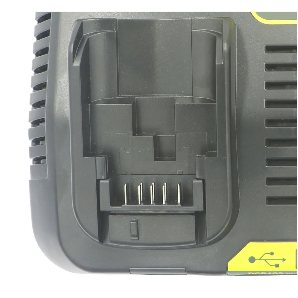 Dvisi литий ионная батарея двойное зарядное устройство usb 4.5A макс для Dewalt 10 8 V 12V 14 4 18V