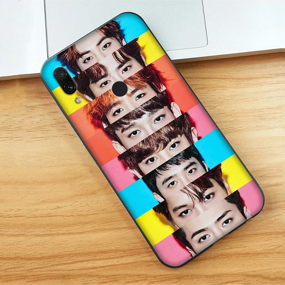 1 Роскошный мягкий чехол Kpop EXO для Xiaomi Redmi Note 7 4 4X6 Pro 5 Plus 5A 6A Go S2 - Цвет: 1
