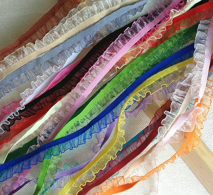 20 м/лот аксессуары для одежды сделай сам эластичная лента органза оборки