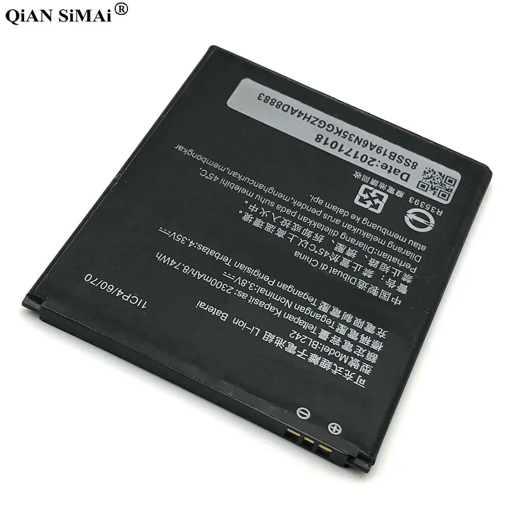 Новый BL 242 аккумулятор BL242 для Lenovo K3 K30 W T A6000 A3860 A3580 A3900 A6010 Plus 3 8 V 2300mAh Мобильный