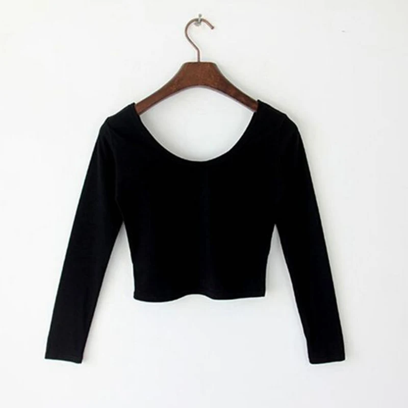 Футболка Для женщин летние тонкий длинный рукав короткий Футболки хлопок o