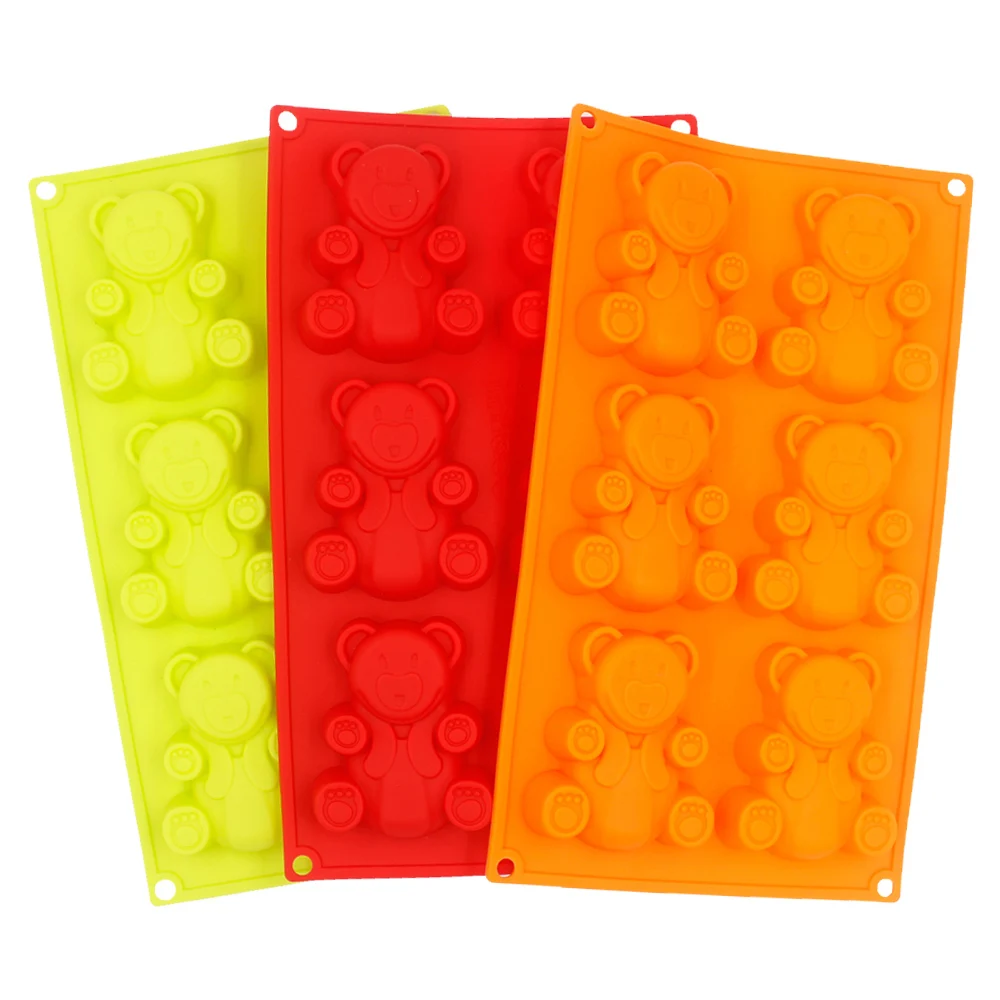 Силиконовая форма для торта 6 отверстий печенья Медведь Форма шоколада DIY