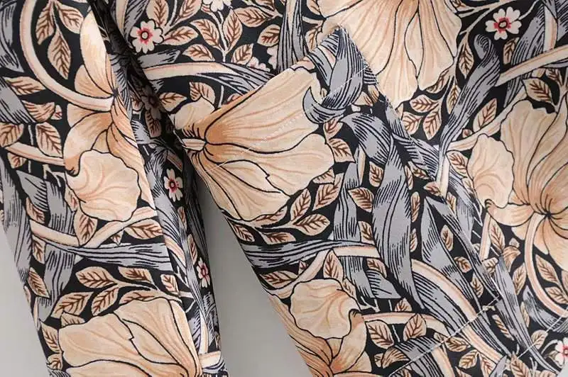 JOYDU Tropic Flora Printed Vintage Women Blazers and Jackets Notched Long Sleeve Blazer Casual Suit Office Lady 2019 Spring New | Женская