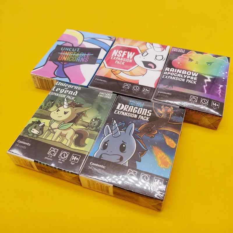 5 Expansion Pack Нестабильные единороги драконы расширительный пакет NSFW расширительный пакет Радуга коллекция Apocalypse играть развлечения для детей Взрослые гаджеты - Цвет: 5 Expansion Pack
