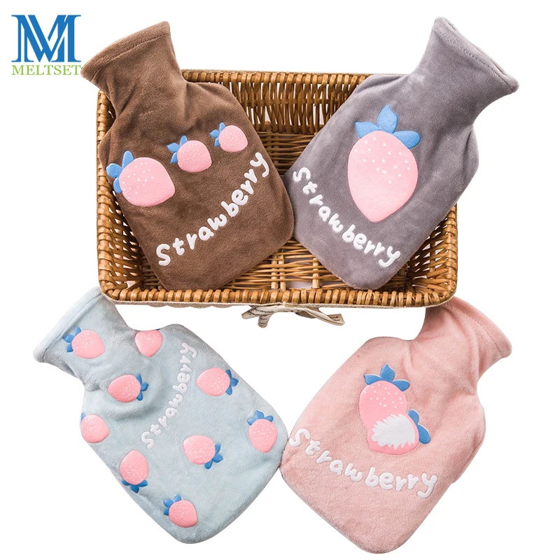 Мини мультяшный мешок для горячей воды фланелевый теплый контейнер грелки зимы