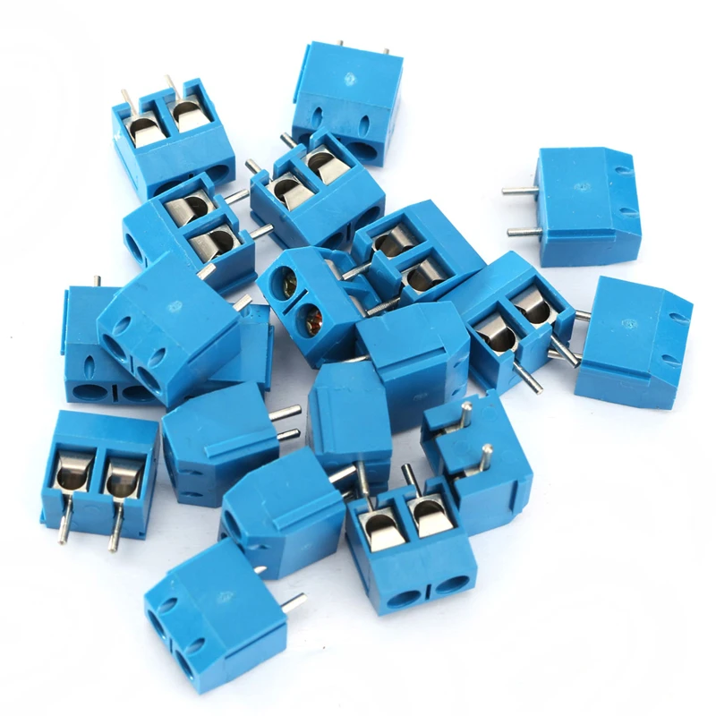 Штекер MTSPACE 20 шт./компл. 2-контактный винтовой клеммный блок разъемы с шагом 5 08 мм