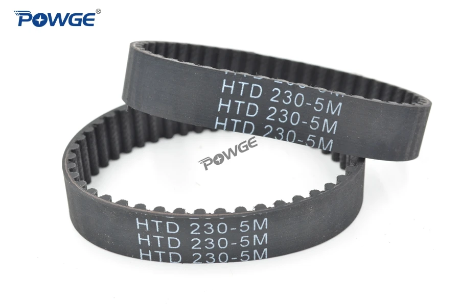 POWGE HTD 5 м ремня C = 230/235/240/245 ширина 15/20/25 мм зубов, 46, 47, 48, 49, HTD5M синхронного ремня 230-5M 235-5M 240- 5M 245-5 м