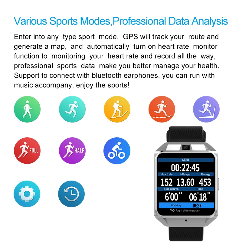 Microwear H5 4G smart watch ios и Android телефон MTK6737 4 ядра 1 г Оперативная память 8G Встроенная gps