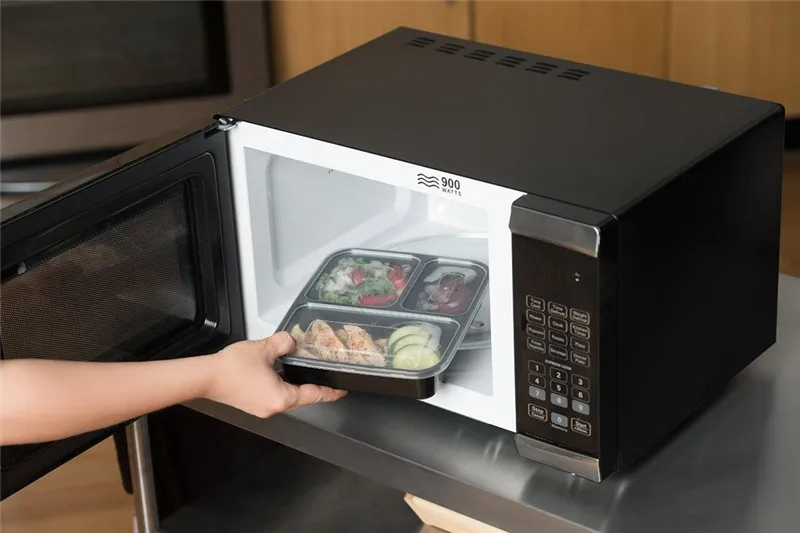 3 отсека Еда контейнеры для хранения с Крышки Bento Box Коробки обедов Пикник коробка