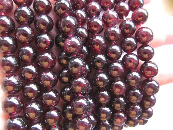wholesale 2strands 2-12mm genuine garnet gemstoner round ball deep red Burgundy jewelry beads | Украшения и аксессуары