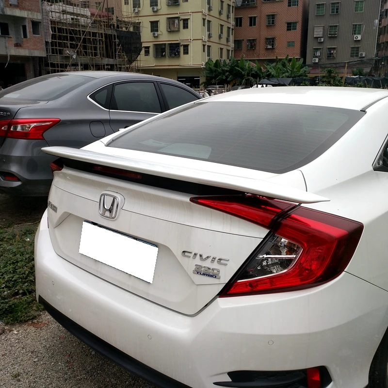 Для Civic Высокое качество ABS спойлер из материала для Honda 2015 2018 Новый Тип черный или