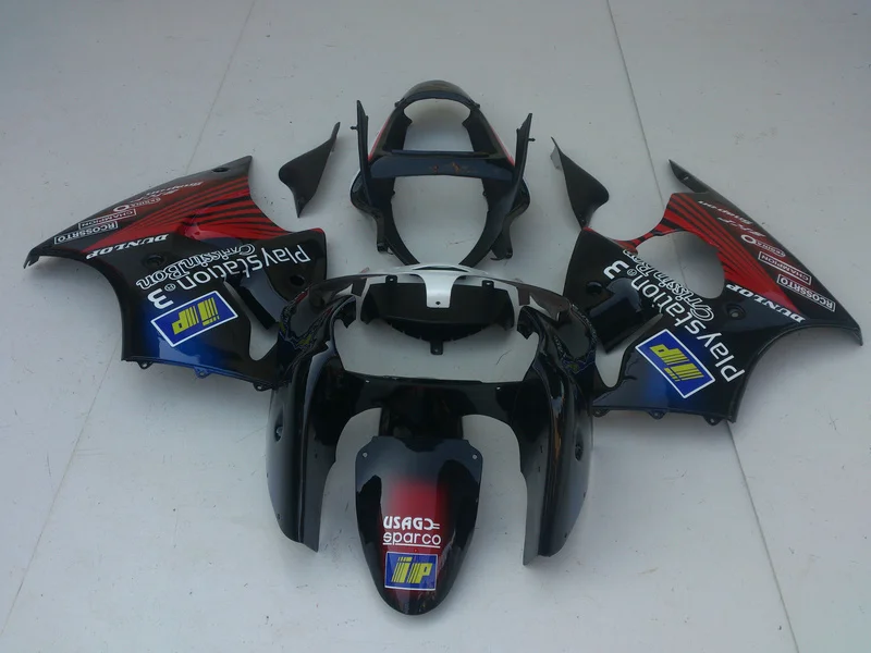 Набор обтекателей Kawasaki ZX 6R 2000 2001 2002 ZX6R 00 01 02 красного и черного цвета AA19
