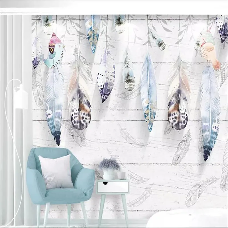 

Feathers beautiful abstract background wall professional production murals wholesale wallpaper mural poster photo wall