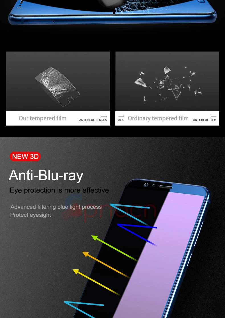 GPNACN 3D закаленное стекло для huawei Honor V10 9 Lite Honor 8 Lite, полное покрытие экрана, Защитное стекло для huawei P10 Lite Plus