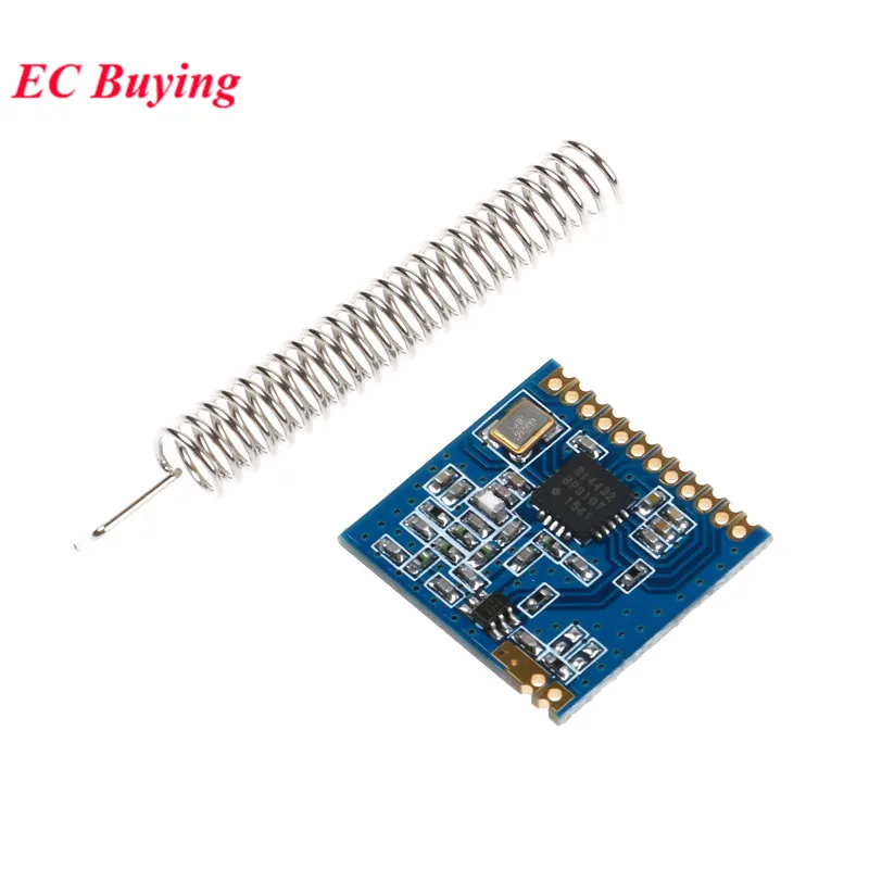 SI4432 433MHZ 1pc SI4432 модуль 433 МГц 868 МГц 915 МГц беспроводной модуль связи приемопередатчика беспроводной связи с пружинной антенной - Цвет: SI4432 433MHZ 1pc