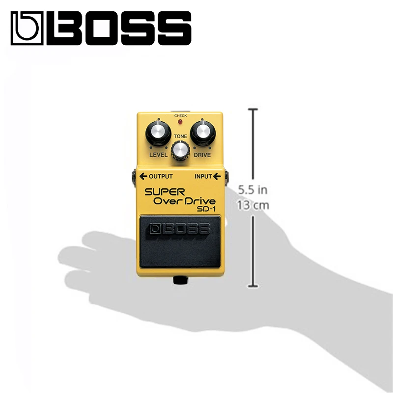 Педаль для гитары Boss Audio SD-1 Super Overdrive с медиаторами полировальной тканью и