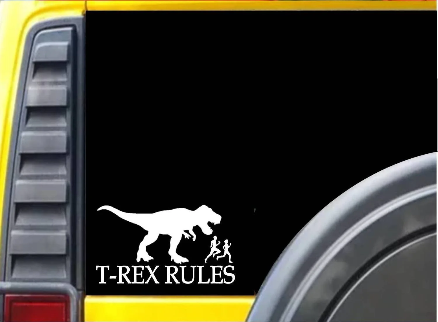 

T-Rex rules J791 6" Sticker decal dinosaur window Sticker