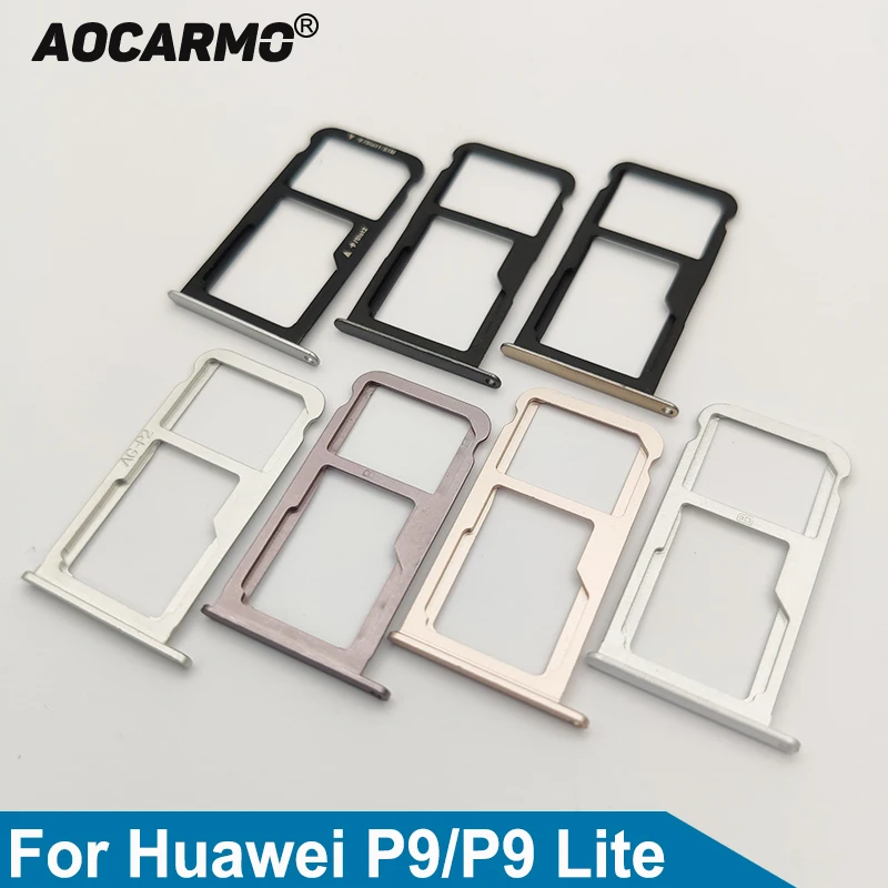 Aocarmo SD MicroSD держатель Nano Sim Слот для карты Huawei P9 EVA AL00 Lite Запасная часть|Адаптеры SIM