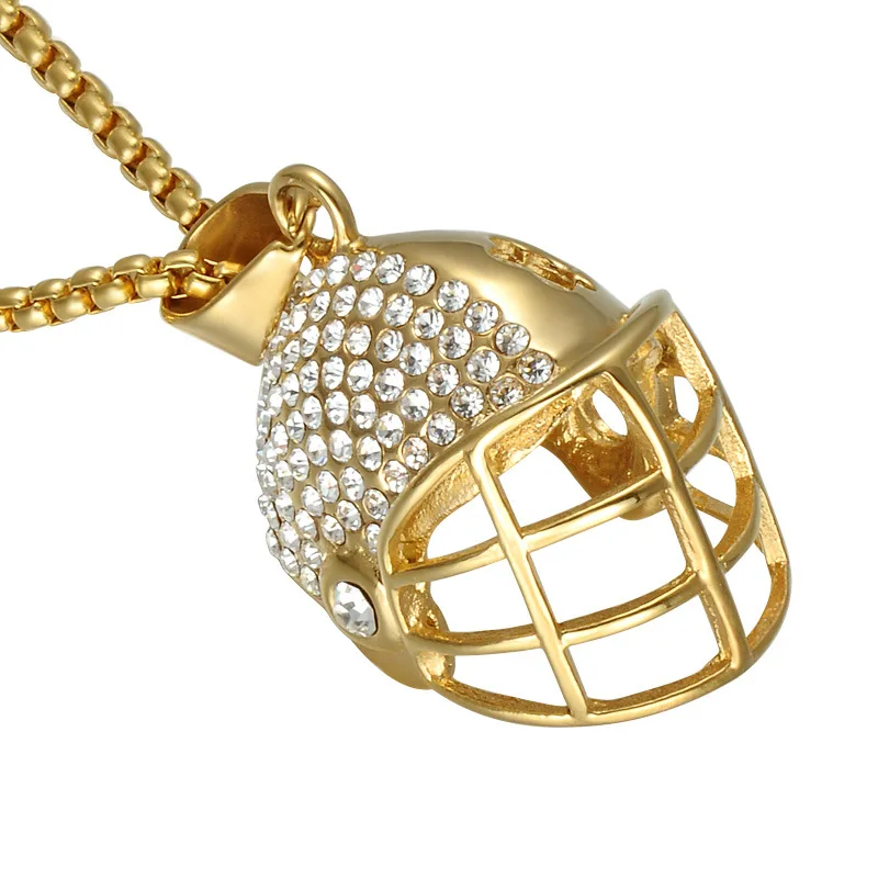 2018 Новый Дизайн Блестящий Bling золота Цвет со стразами шлем Форма