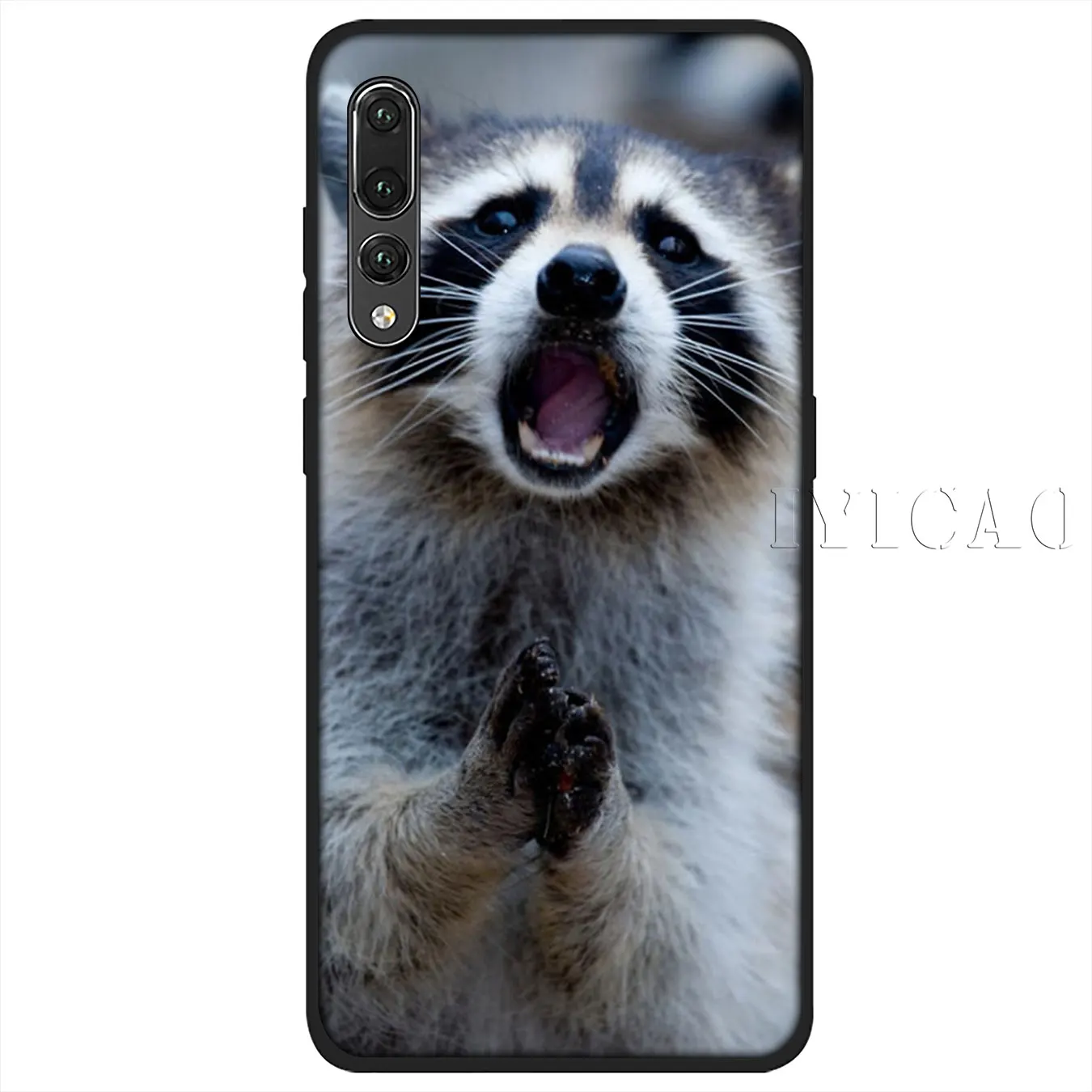 IYICAO Animal Raccoon Fox Soft Silicone Phone Case for Huawei P30 P20 Pro P10 P9 P8 Lite Mini 2017 2016 P smart Z 2019 Cover |