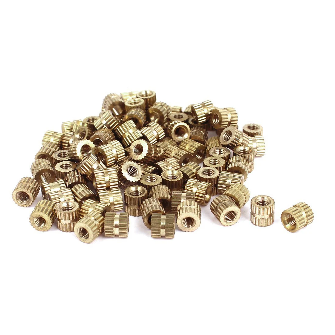 M3x5mm(L)-5 мм (OD) Метрические резьбовые латунные вкрапленные круглые вставные гайки
