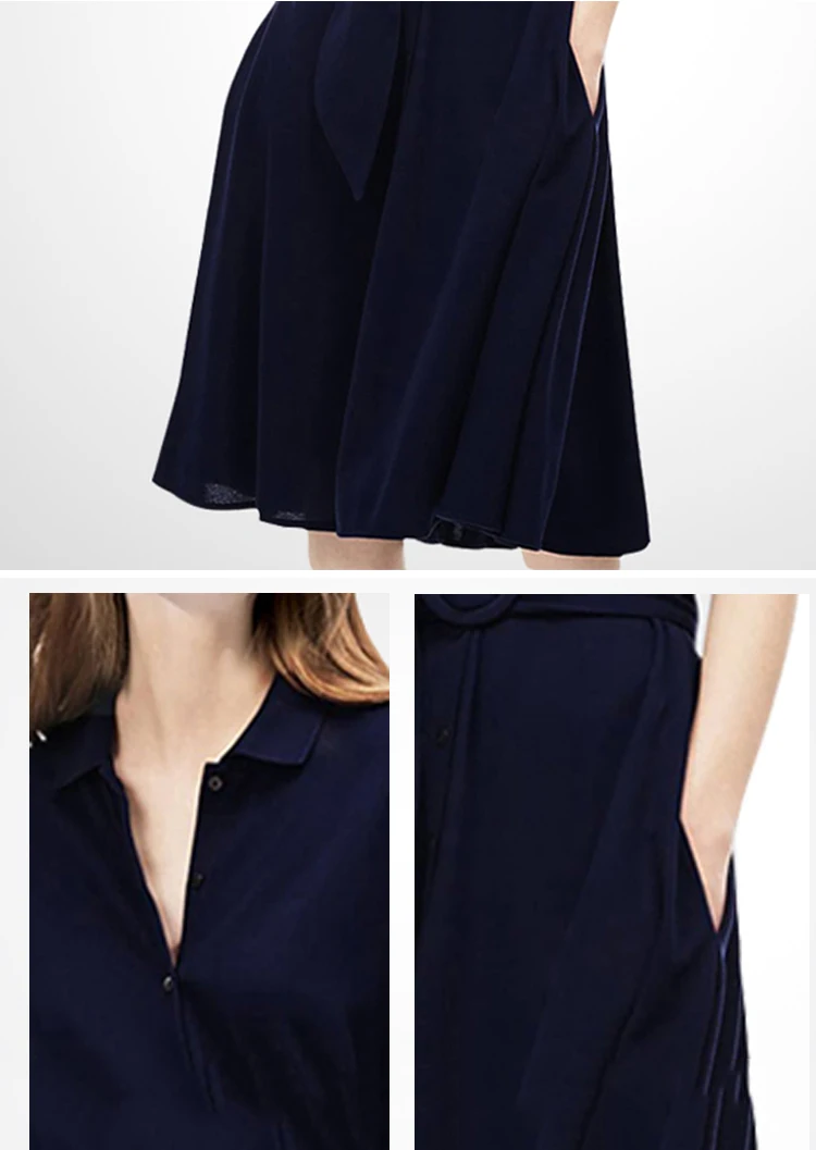 Женский винтажный пояс карманы вечерние платья Половина рукава отложной