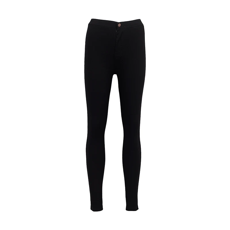 Black WIXRA базовые джинсы, женские модные узкие джинсы, повседневные джинсы, Стрейчевые обтягивающие джинсы, женские винтажные джинсы с высокой талией, женские узкие брюки - Цвет: Black
