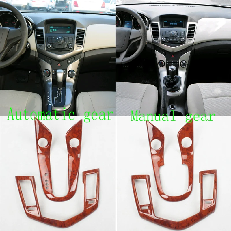 Для Chevrolet Cruze 2009- центральная консоль деревянная зубчатая панель накладка и кондиционер крышка на выходе автомобиля Стайлинг 2 шт