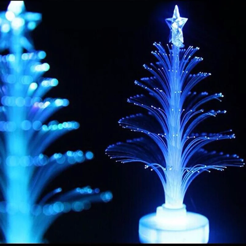 CARRYWON красочные Fibra Ottica светодиодный ночник Lampada Della Luce Decorazione Mini Albero Di Natale