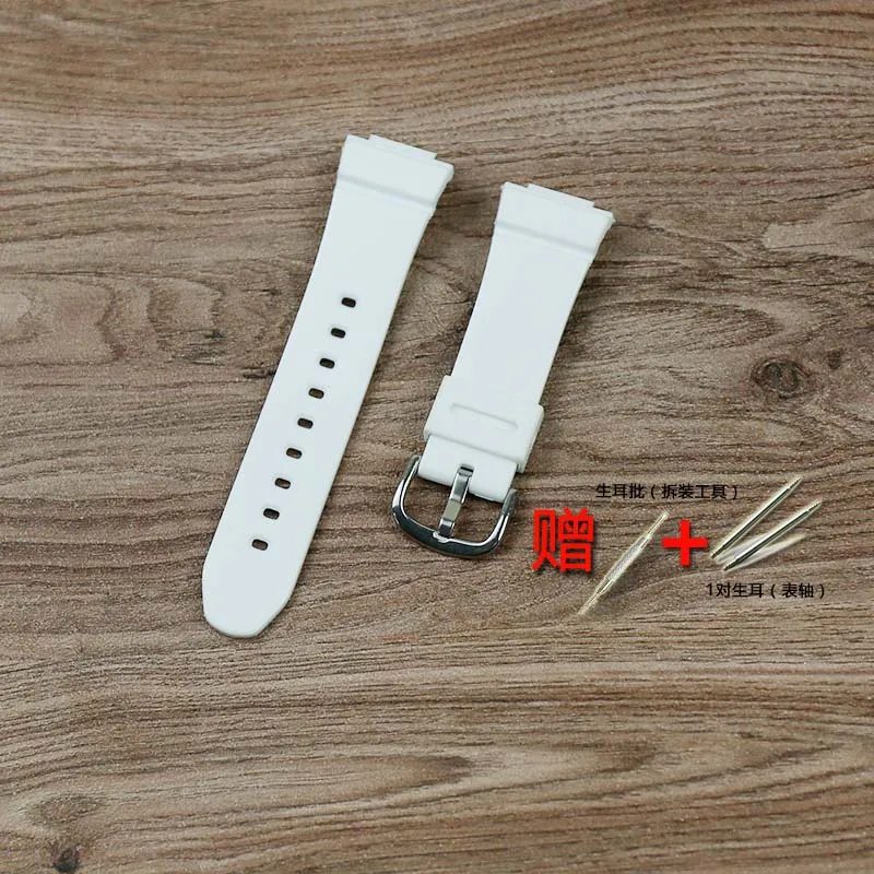 White Натуральная смола ремешок женские часы аксессуары для Casio baby-G серии BA-110 111 112 BGA-130 силиконовый ремешок 14 мм Пряжка - Цвет ремешка: White