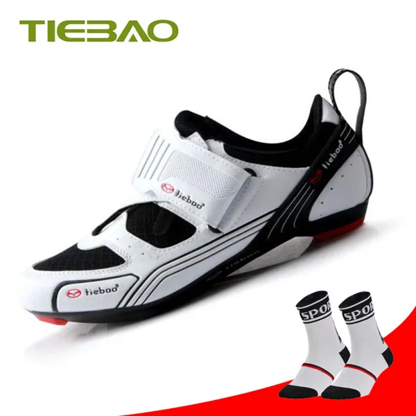 socks with 1691 W Tiebao/Обувь для шоссейного велосипеда; обувь для триатлона; коллекция года; женская и мужская обувь с самоблокирующимся замком; sapatilha ciclismo; обувь для езды на велосипеде; дышащая обувь для езды на велосипеде - Цвет: socks with 1691 W