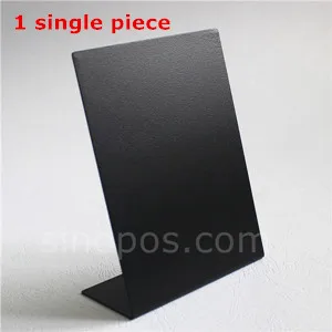 Black Board 1pc Черная сталь l-образная меловая доска A4 A5 A6, угловой l-дисплей вертикальный знак наклонная подставка настольная Стойка Металлическая плакат - Цвет: Black Board 1pc