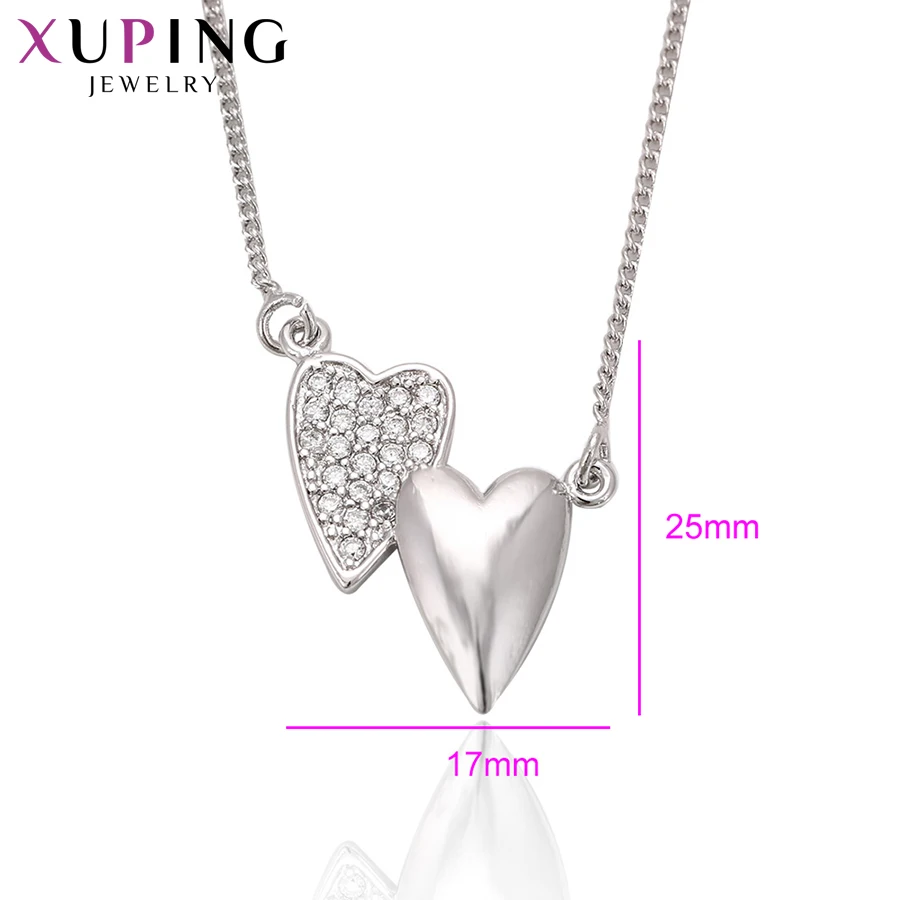 Xuping модное ожерелье в форме сердца Элегантное длинное для женщин цепочка высокое
