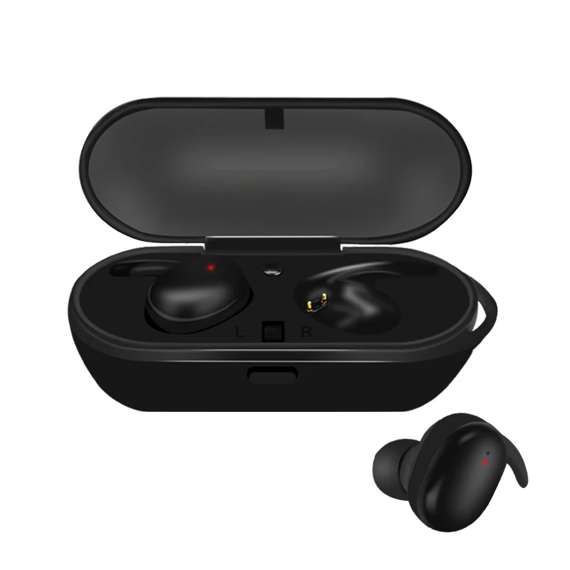 Black T2C TWS беспроводные Bluetooth наушники для Xiaomi huawei мобильный стерео наушники спортивные наушники с микрофоном портативная зарядная коробка - Цвет: Black