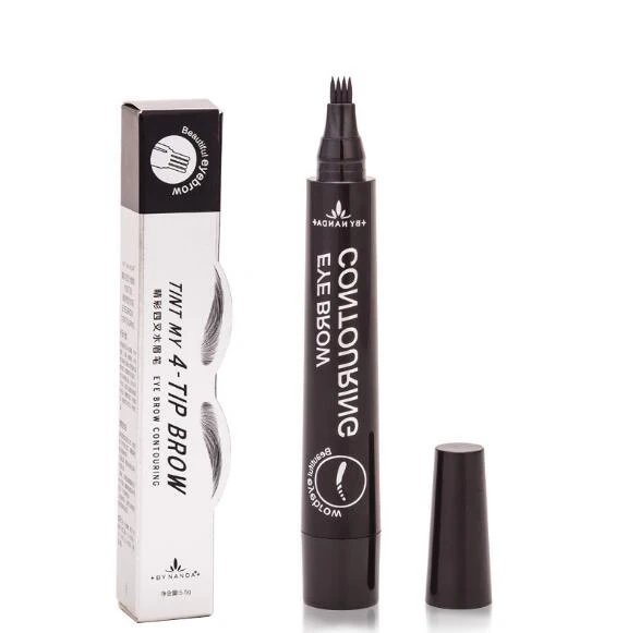 4 головки водостойкие Microblading брови Татуировка ручка тонкий эскиз Enhancer вилка