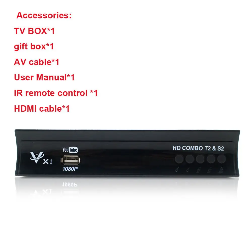 Полностью HD цифровой Dvb S2 спутниковый ТВ приемник ТВ приставка Поддержка cccam IP tv IKS, BISS, Youtube ТВ тюнер телеприставка для России Европы - Цвет: DVB